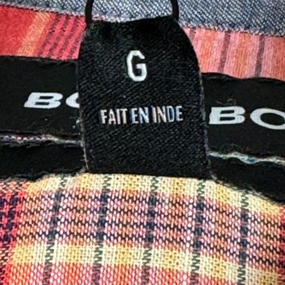 Bonobos Mens Button Up Shirt L Red Yellow Plaid Slim Fit Long Sleeve Western NEW - Picture 6 of 10